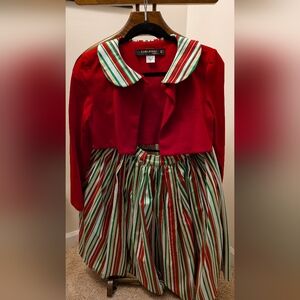 Pinup Girl Clothing Jenny And Jacket Skirt Red/green stripes